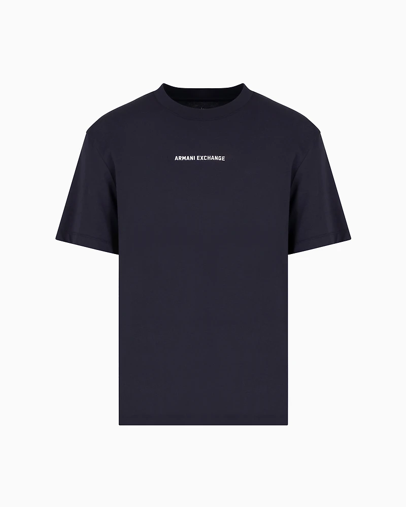 Regular fit T-shirt with logo print on front and back