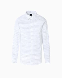 Regular fit cotton jacquard shirt