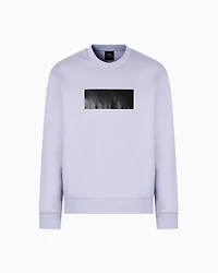 Armani Exchange - Crewneck sweatshirt with vinyl logo print, Man, Purple, Size: