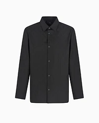 Regular fit cotton shirt with allover logo tone