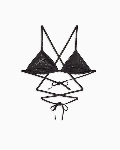 Lace-up bikini top