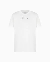 Armani Exchange - Regular fit T-shirt with logo lettering, Man, White, Size: