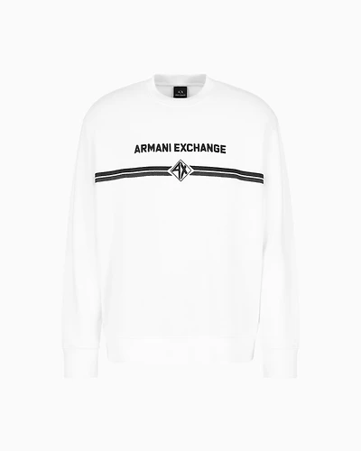 Crewneck sweatshirt with logo print on the chest