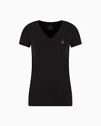 Armani Exchange - Slim fit T-shirt ASV jersey, Woman, Black, Size:
