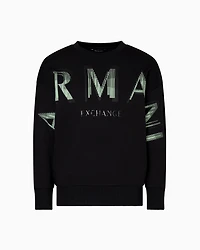 Oversized sweater with optical effect logo
