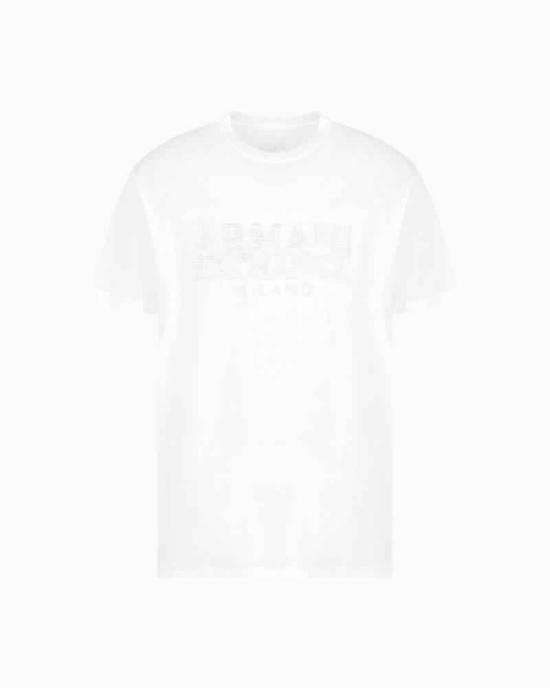 Regular fit T-shirt with blurred logo effect