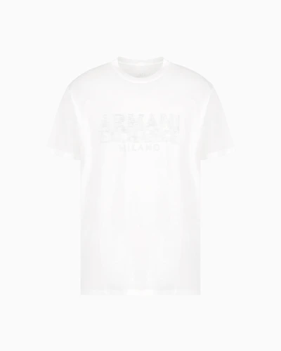 Regular fit T-shirt with blurred logo effect