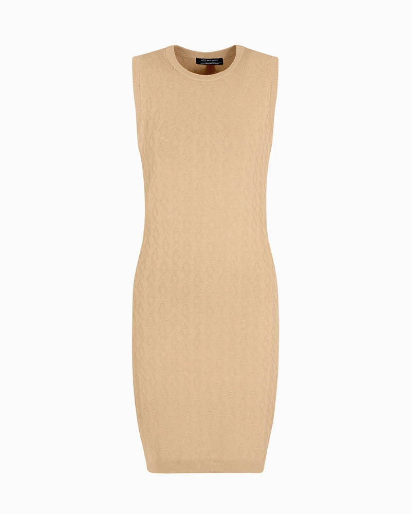 Sheath dress with allover logo
