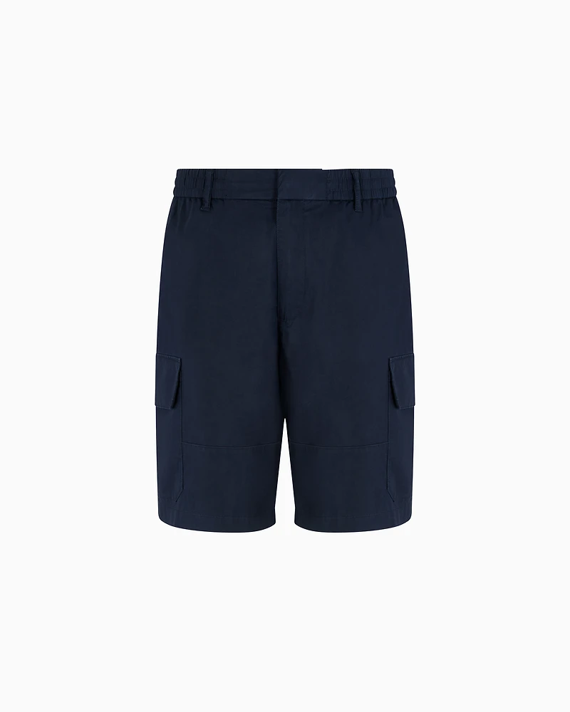 Cotton twill cargo shorts with maxi pockets