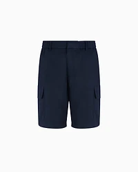 Cotton twill cargo shorts with maxi pockets