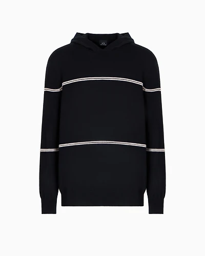 Striped hooded sweater