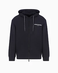 Zip-up hoodie with Milan/New York print on the back