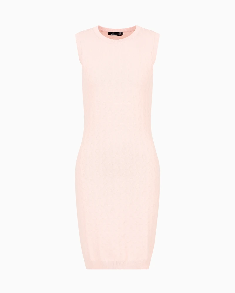 Armani Exchange - Sheath dress with allover logo, Woman, Pink, Size: XL