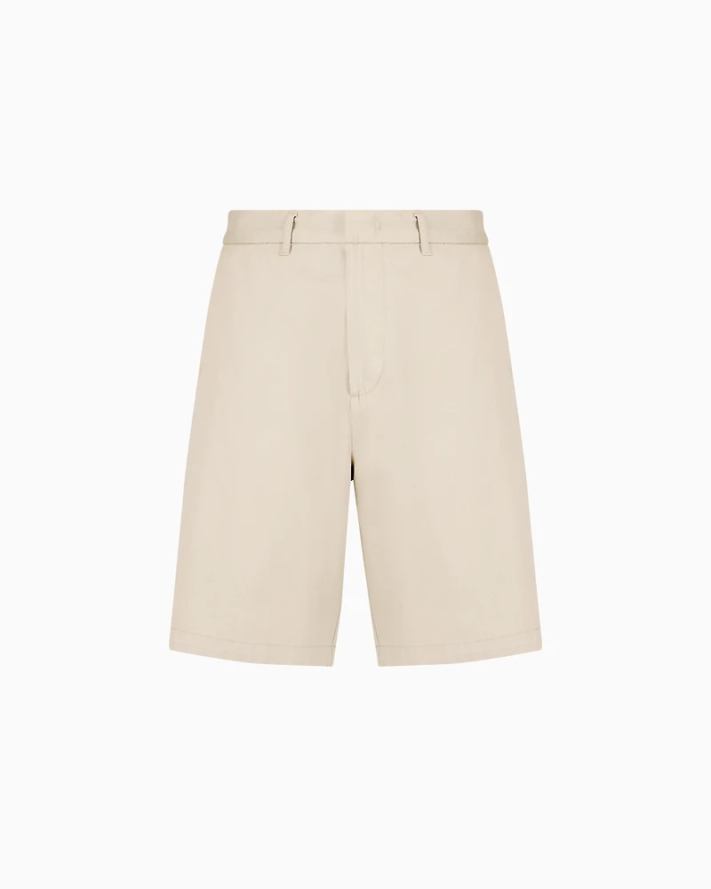 Cotton twill Bermuda shorts