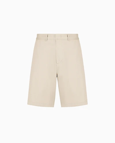 Cotton twill Bermuda shorts