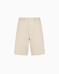 Cotton twill Bermuda shorts