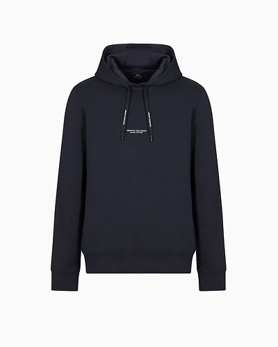 French Terry Cotton Hoodie with Logo