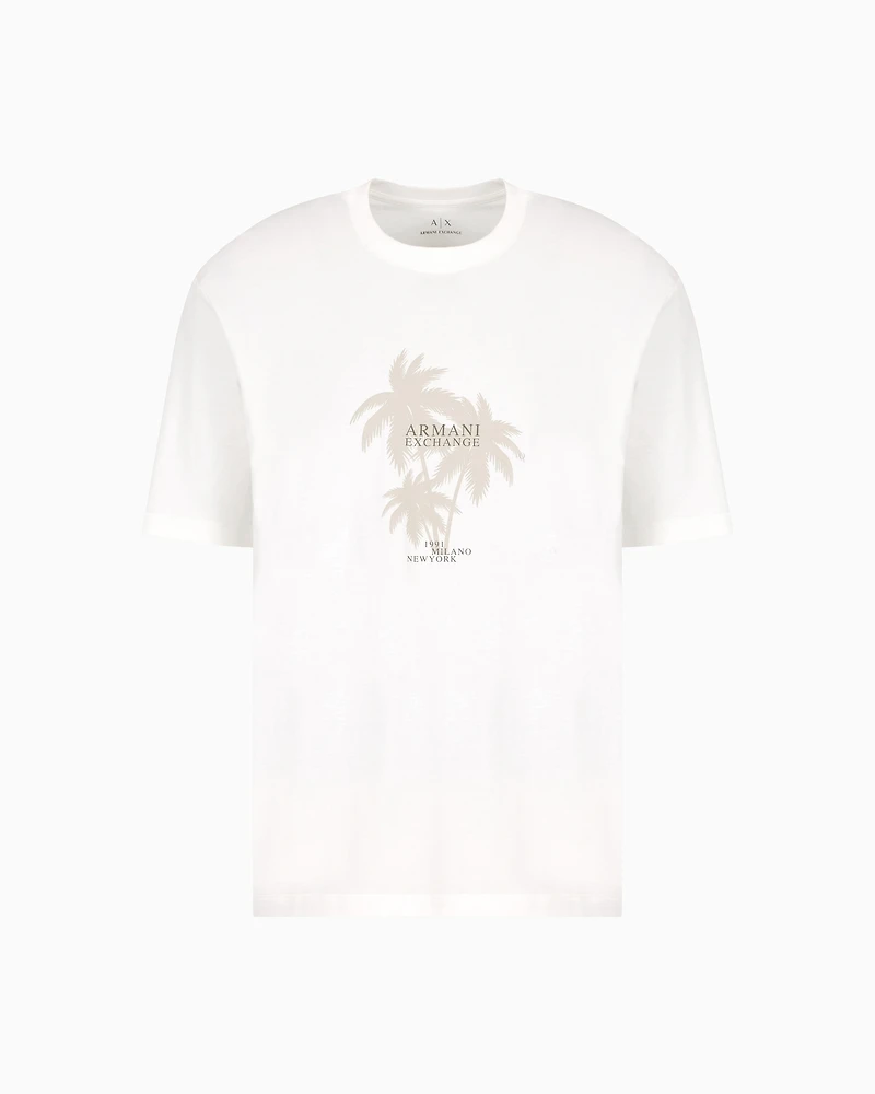Regular fit palm tree print t-shirt