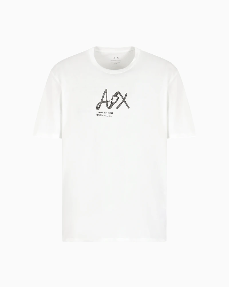 Armani Exchange -  Regular fit T-shirt with logo, Man, White, Size: