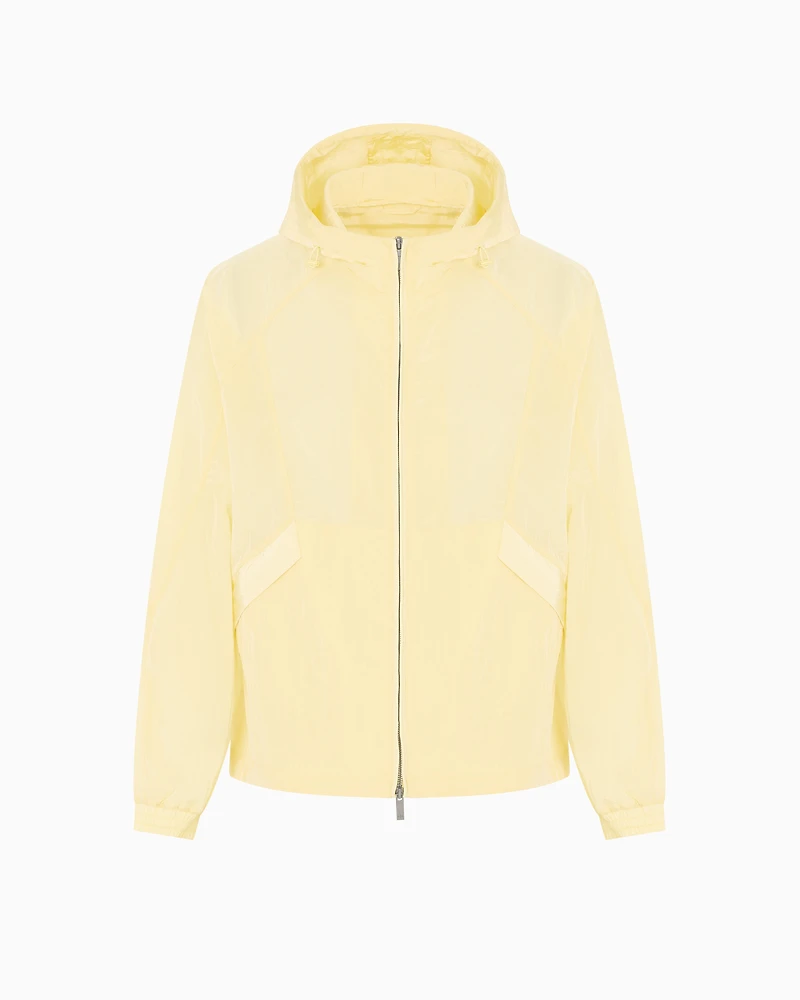 Nylon hooded blouson