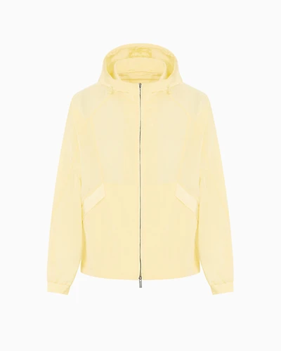 Nylon hooded blouson
