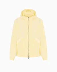 Nylon hooded blouson