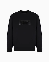 Crewneck sweatshirt with vinyl logo print