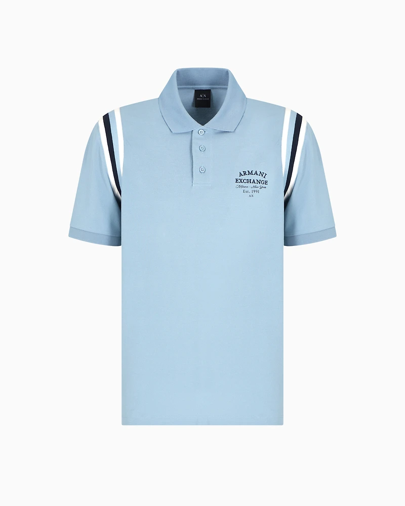 Regular fit polo with contrasting stripes