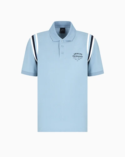 Regular fit polo with contrasting stripes