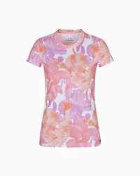 Slim fit floral patterned t-shirt
