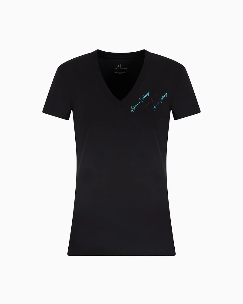 Slim fit T-shirt with signature logo