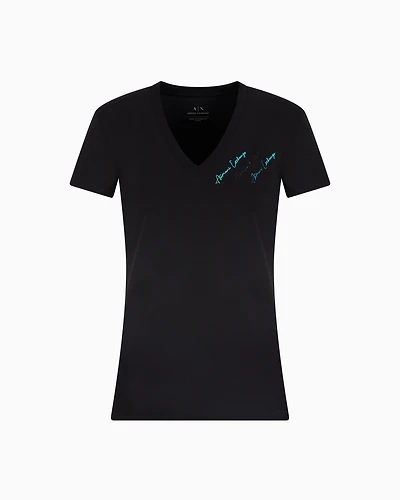 Slim fit T-shirt with signature logo