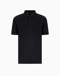 Regular fit piquet polo with shoulder bands