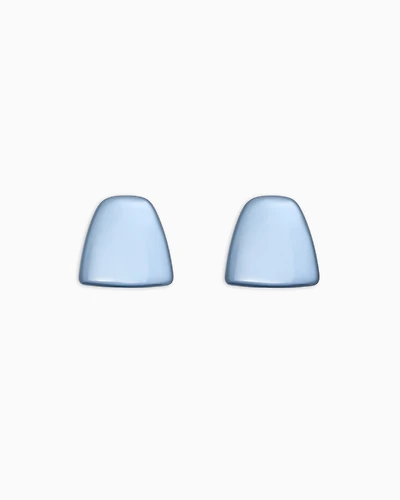 Emporio Armani - Trapezoid-shaped earrings, Woman, Light Blue, Size: TU