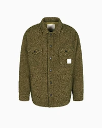 Emporio Armani - New York Capsule Collection bouclé wool-blend blouson, Man, Brown, Size: