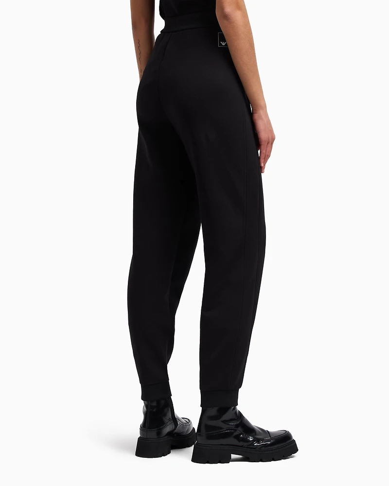Emporio Armani - ASV Travel Essentials capsule collection double-jersey joggers, Woman, Black, Size:
