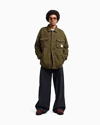 Emporio Armani - New York Capsule Collection bouclé wool-blend blouson, Man, Brown, Size: