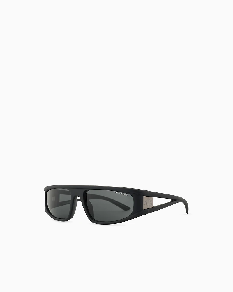 Armani Exchange - Irregular-shaped sunglasses, Unisex, Grey, Size: 59L