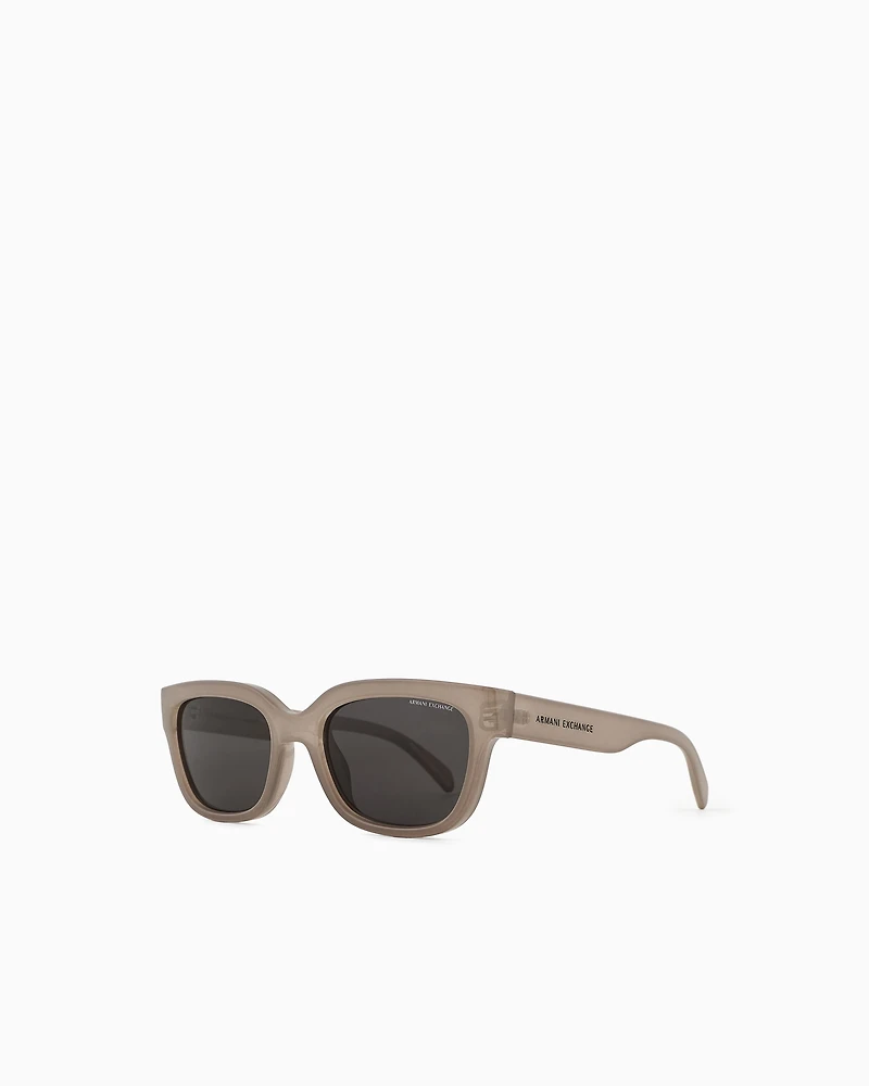 Armani Exchange - Irregular-shaped women’s sunglasses , Woman, Grey, Size: 54L