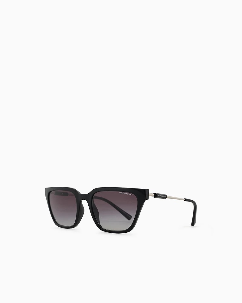 Armani Exchange - Women’s cat-eye sunglasses, Woman, Black, Size: 55L