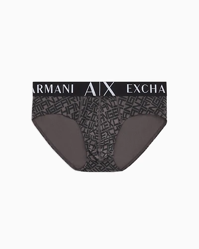 Briefs stretch fabric with allover logo