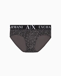 Briefs stretch fabric with allover logo