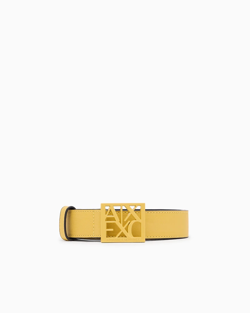 Belt with square logo