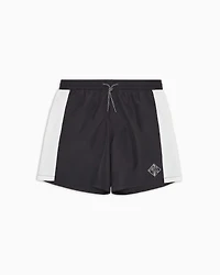 Armani Exchange - Boxer costume with contrasting profiles, Man, Navy Blue, Size: