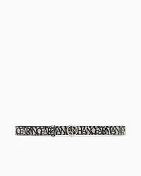 Armani Exchange - Eco-leather belt with round logo buckle, Woman, Black, Size: