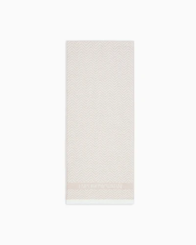 Emporio Armani - Wool scarf with chevron motif, Man, Black, Size: TU