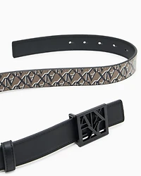 Armani Exchange - Belt with logo motif, Woman, Brown, Size: