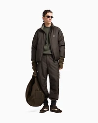 Emporio Armani - Reversible wool-blend twill down jacket , Man, Green, Size: