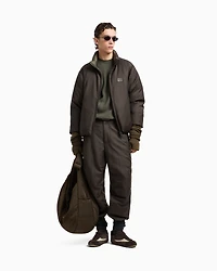 Emporio Armani - Jacquard virgin-wool jumper with repeated eagle motif, Man, Green, Size: