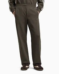 Emporio Armani - ASV jersey trousers with elasticated waist and contrasting bands, Man, Green, Size: